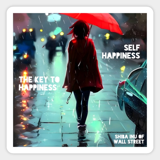 Self Happiness is the Key to Happiness Magnet by animegirlnft